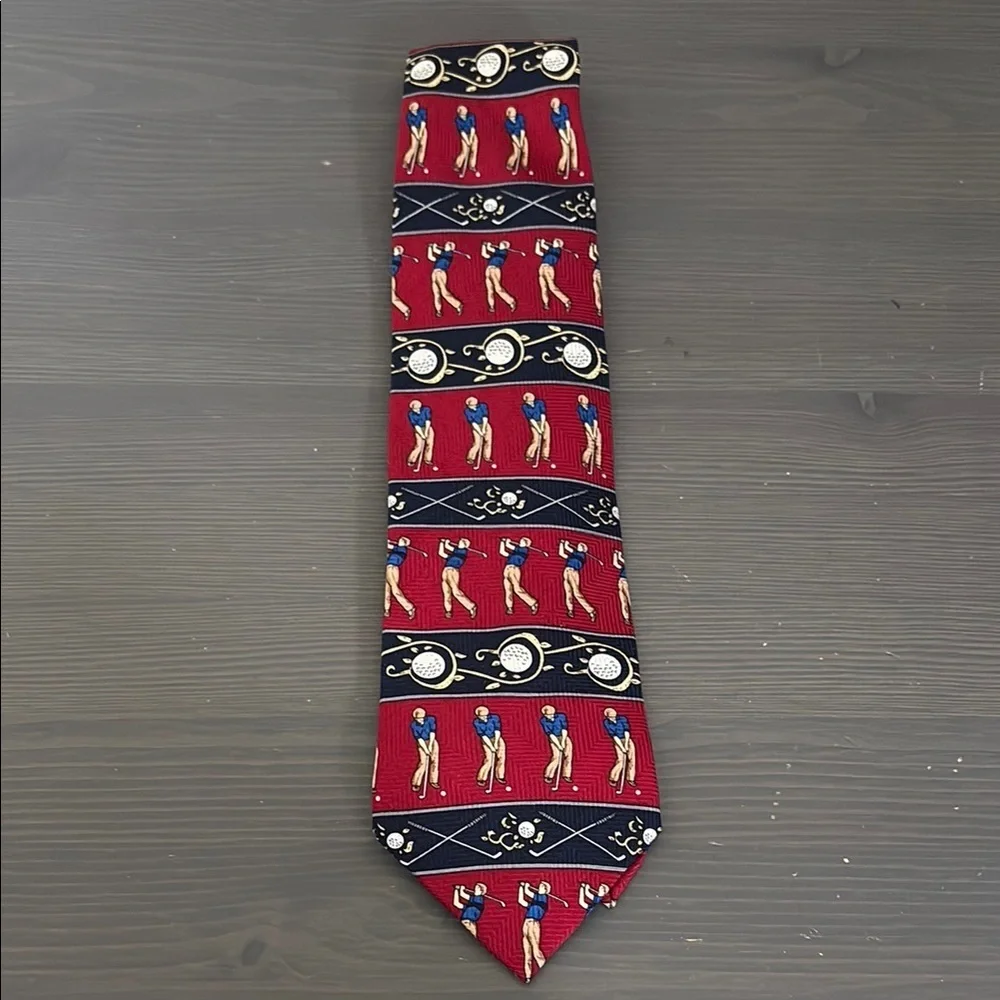 Vintage‎ Giorgio 100% Silk Golfer Swing Tie